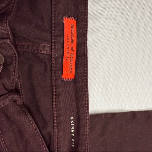 Articles Of Society Burgundy Skinny Jeans - Picture 6 of 7